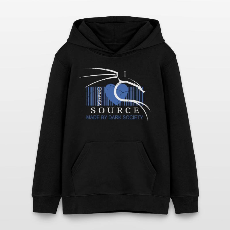 I Love Open Source Software Teens Organic Hoodie by Stanley/Stella