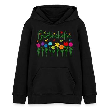 Garten Chefin Blumen Gartenarbeit Gartenchefin - Teenager Organic Hoodie Mini Cruiser von Stanley/Stella - Schwarz - Vorne - AI Model Teenager Male light (155cm)