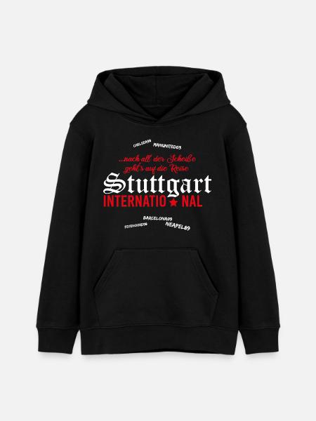 Fußball Stuttgart International - Teenager Organic Hoodie Mini Cruiser von Stanley/Stella - Schwarz