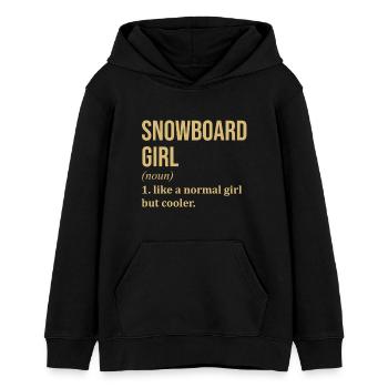 Planche à neige - Sweat à capuche ado bio Stanley/Stella - noir - Devant - AI Model Teenager Male light (155cm)