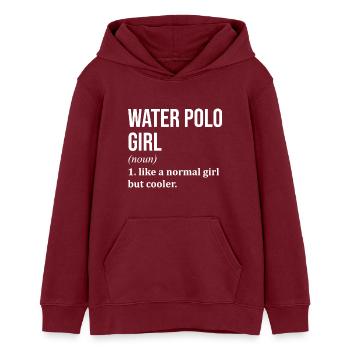 Wasserball - Teenager Organic Hoodie Mini Cruiser von Stanley/Stella - Burgunderrot - Vorne - AI Model Teenager Male dark (155cm)