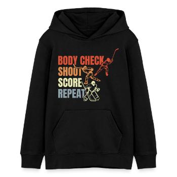 Eishockey Spruch - Teenager Organic Hoodie Mini Cruiser von Stanley/Stella - Schwarz - Vorne - AI Model Teenager Male light (155cm)
