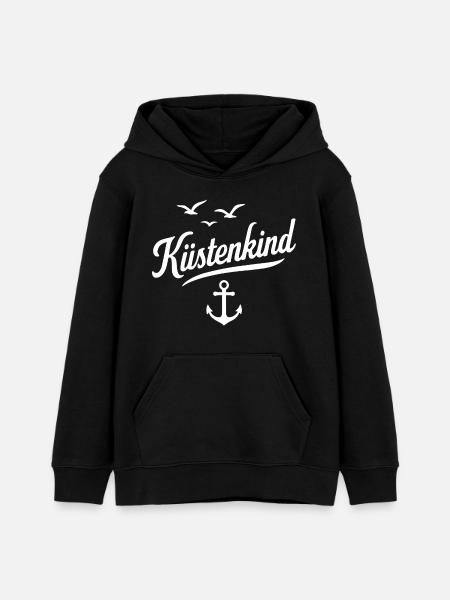 Küstenkind - Teenager Organic Hoodie Mini Cruiser von Stanley/Stella - Schwarz