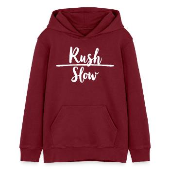 Rush, Slow Hustle vs Serenity - Sweat à capuche ado bio Stanley/Stella - bordeaux - Devant - AI Model Teenager Male dark (155cm)