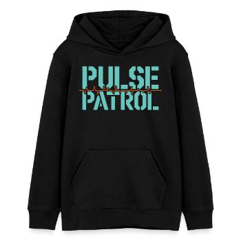 Cardiac Tech Pulse Patrol Pacemaker Technician - Teenager Organic Hoodie Mini Cruiser von Stanley/Stella - Schwarz - Vorne - AI Model Teenager Male light (155cm)