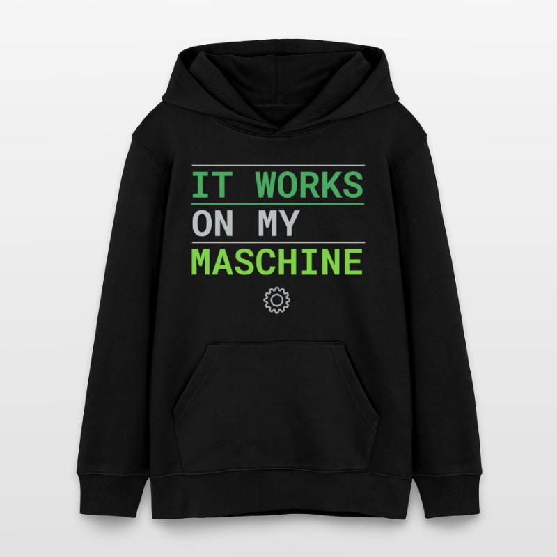 It Works On My Machine - Developer Excuse Teens Organic Hoodie by Stanley/Stella