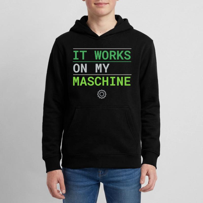It Works On My Machine - Developer Excuse Teens Organic Hoodie by Stanley/Stella