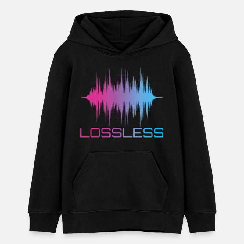 Format audio sans perte Son audiophile - Sweat à capuche ado bio Stanley/Stella - noir