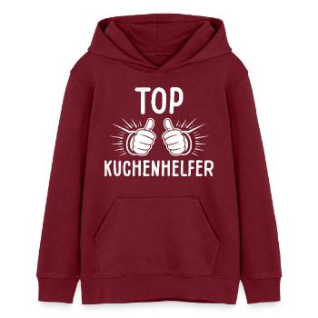 Hilfskoch TOP KÜCHENHELFER Gastronom Lustig - Teenager Organic Hoodie Mini Cruiser von Stanley/Stella - Burgunderrot - Vorne - AI Model Teenager Male dark (155cm)