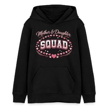 Mother & Daughter Squad | Pink Accomplices Gift - Teens Organic Hoodie by Stanley/Stella - black - Front - AI Model Teenager Male light (155cm)