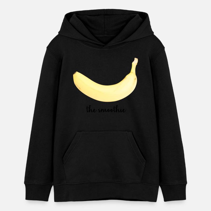 banane - Sweat à capuche ado bio Stanley/Stella - noir