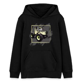 MB Traktor 1000 - Teenager Organic Hoodie Mini Cruiser von Stanley/Stella - Schwarz - Vorne - AI Model Teenager Male light (155cm)