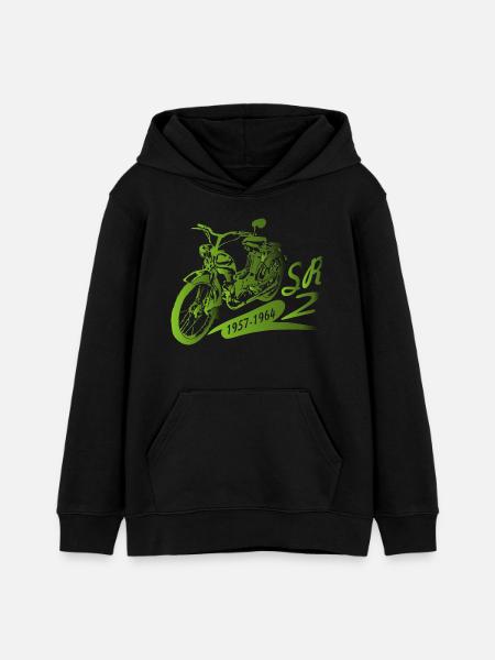 SR2 Simson schräg - Teenager Organic Hoodie Mini Cruiser von Stanley/Stella - Schwarz