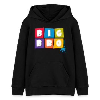 Big Brother - Teenager Organic Hoodie Mini Cruiser von Stanley/Stella - Schwarz - Vorne - AI Model Teenager Male light (155cm)