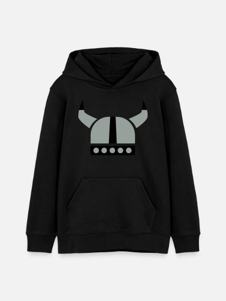 Wikinger - Teenager Organic Hoodie Mini Cruiser von Stanley/Stella - Schwarz