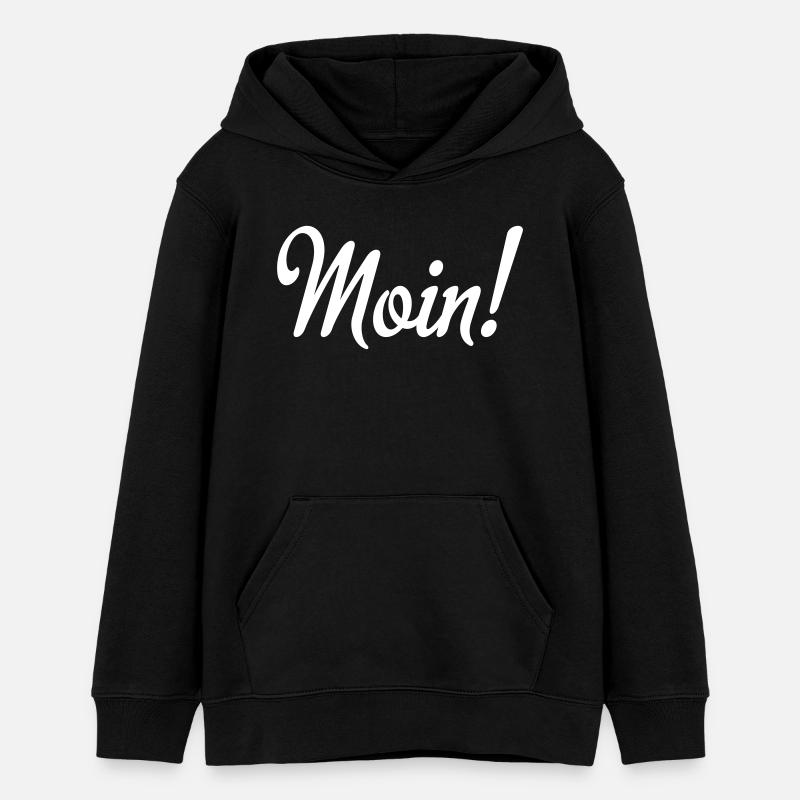 Bonjour - Sweat à capuche ado bio Stanley/Stella - noir