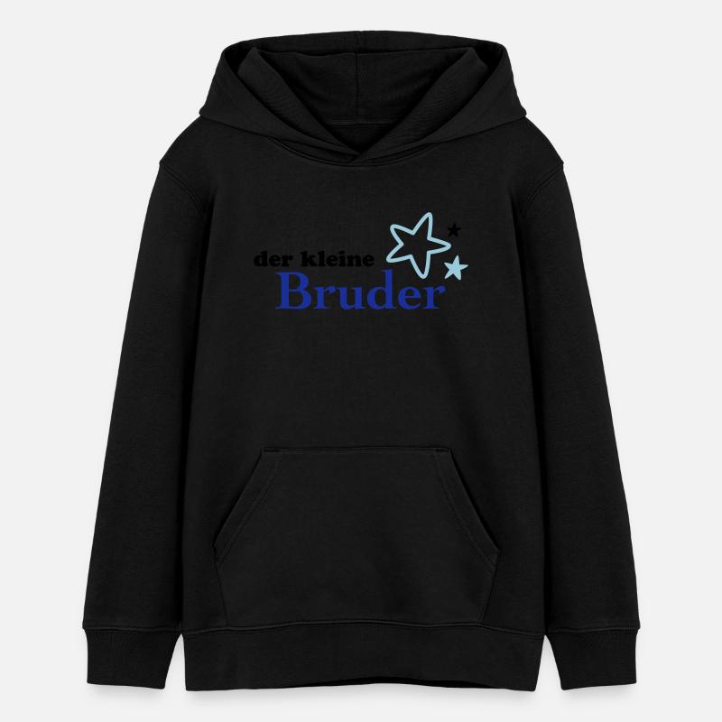 petit frère - Sweat à capuche ado bio Stanley/Stella - noir