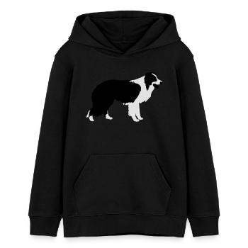Border Collie - Teenager Organic Hoodie Mini Cruiser von Stanley/Stella - Schwarz - Vorne - AI Model Teenager Male light (155cm)