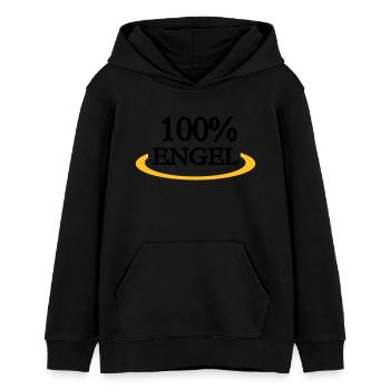 Engel - Teenager Organic Hoodie Mini Cruiser von Stanley/Stella - Schwarz - Vorne - AI Model Teenager Male light (155cm)