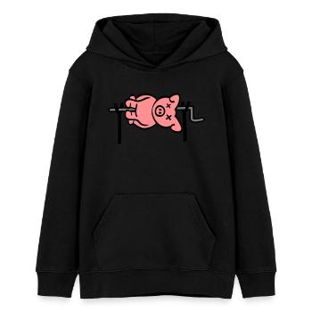 Pig Barbecue - Teenager Organic Hoodie Mini Cruiser von Stanley/Stella - Schwarz - Vorne - AI Model Teenager Male light (155cm)