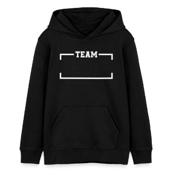 team - Teenager Organic Hoodie Mini Cruiser von Stanley/Stella - Schwarz - Vorne - AI Model Teenager Male light (155cm)