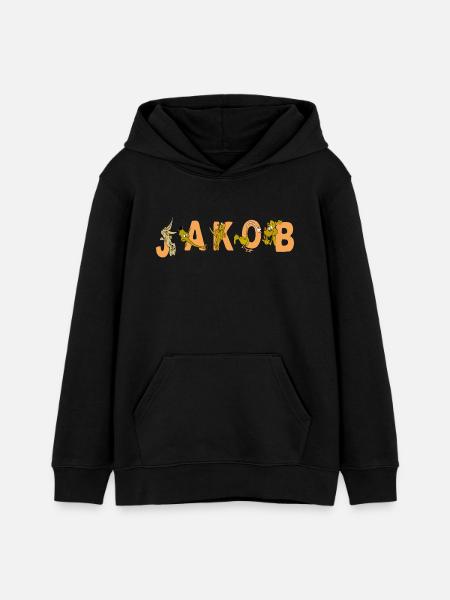 Jakob - Teenager Organic Hoodie Mini Cruiser von Stanley/Stella - Schwarz