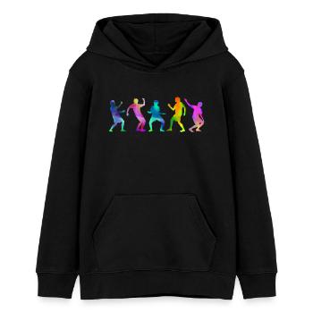 danse - Sweat à capuche ado bio Stanley/Stella - noir - Devant - AI Model Teenager Male light (155cm)