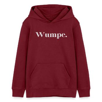 Dire « Wumpe » - Sweat à capuche ado bio Stanley/Stella - bordeaux - Devant - AI Model Teenager Male dark (155cm)