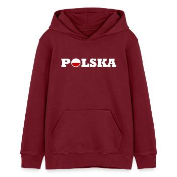Polen - Teenager Organic Hoodie Mini Cruiser von Stanley/Stella - Burgunderrot - Vorne - AI Model Teenager Male dark (155cm)