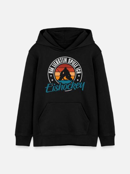Eishockey - Teenager Organic Hoodie Mini Cruiser von Stanley/Stella - Schwarz