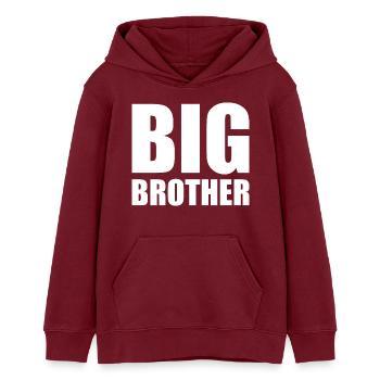 Big brother - Teenager Organic Hoodie Mini Cruiser von Stanley/Stella - Burgunderrot - Vorne - AI Model Teenager Male dark (155cm)