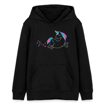 unicorn - Einhorn Sternenstaub - Teenager Organic Hoodie Mini Cruiser von Stanley/Stella - Schwarz - Vorne - AI Model Teenager Male light (155cm)