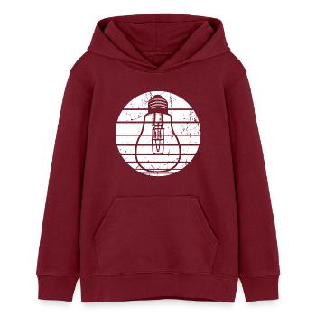 Lampe - Teenager Organic Hoodie Mini Cruiser von Stanley/Stella - Burgunderrot - Vorne - AI Model Teenager Male dark (155cm)