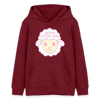 Willkommen Baby-Geburtsschafe - Teenager Organic Hoodie Mini Cruiser von Stanley/Stella - Burgunderrot - Vorne - AI Model Teenager Male dark (155cm)
