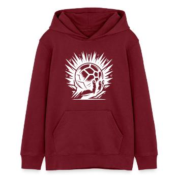 Handball - Sweat à capuche ado bio Stanley/Stella - bordeaux - Devant - AI Model Teenager Male dark (155cm)