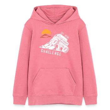 Hors route - Sweat à capuche ado bio Stanley/Stella - rose  - Devant - AI Model Teenager Female dark (150cm)