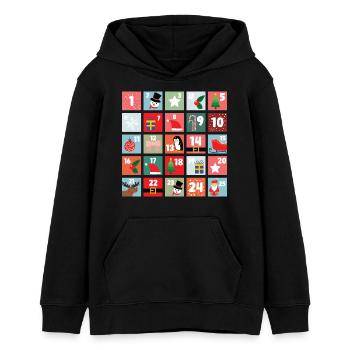Festlicher Adventskalender Weihnachten - Teenager Organic Hoodie Mini Cruiser von Stanley/Stella - Schwarz - Vorne - AI Model Teenager Male light (155cm)
