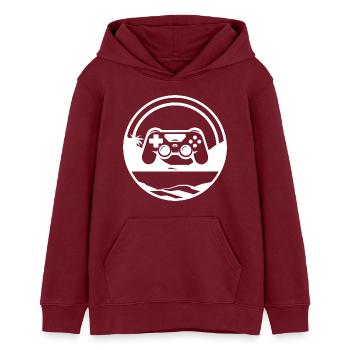 Videospiele Grafik - Teenager Organic Hoodie Mini Cruiser von Stanley/Stella - Burgunderrot - Vorne - AI Model Teenager Male dark (155cm)