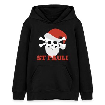 Sankt Pauli Weihnachten - Teenager Organic Hoodie Mini Cruiser von Stanley/Stella - Schwarz - Vorne - AI Model Teenager Male light (155cm)