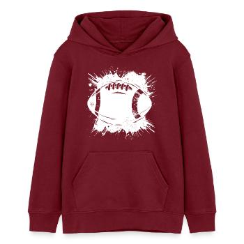 Football Grafik - Teenager Organic Hoodie Mini Cruiser von Stanley/Stella - Burgunderrot - Vorne - AI Model Teenager Male dark (155cm)