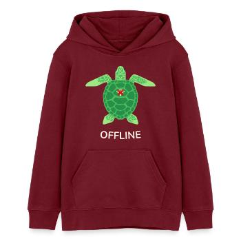 Mode hors ligne Tortue - Sweat à capuche ado bio Stanley/Stella - bordeaux - Devant - AI Model Teenager Male dark (155cm)