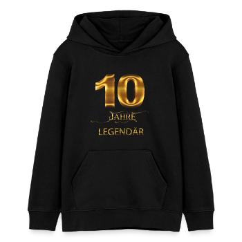 10 Jahre Legendär - Teenager Organic Hoodie Mini Cruiser von Stanley/Stella - Schwarz - Vorne - AI Model Teenager Male light (155cm)