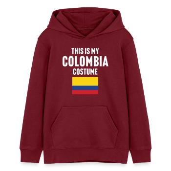 C’est mon costume de Colombie - Sweat à capuche ado bio Stanley/Stella - bordeaux - Devant - AI Model Teenager Male dark (155cm)