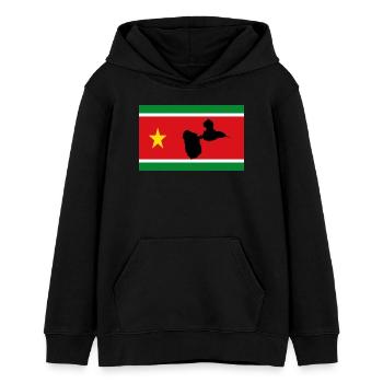 DRAPEAU GUADELOUPE - Sweat à capuche ado bio Stanley/Stella - noir - Devant - AI Model Teenager Male light (155cm)