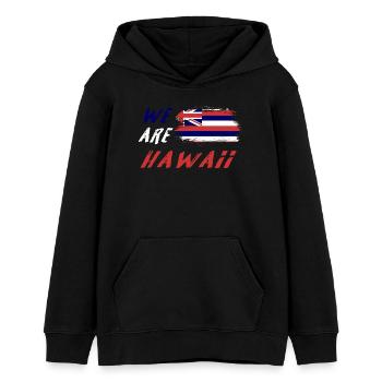 Nous sommes Hawaï - Sweat à capuche ado bio Stanley/Stella - noir - Devant - AI Model Teenager Male light (155cm)