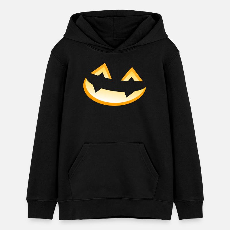 Chemise citrouille d’Halloween - Sweat à capuche ado bio Stanley/Stella - noir