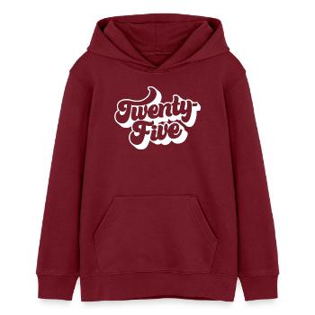 Fünfundzwanzig 25. Geburtstag Männer Frauen 25 Jahre alt - Teenager Organic Hoodie Mini Cruiser von Stanley/Stella - Burgunderrot - Vorne - AI Model Teenager Male dark (155cm)
