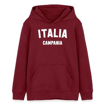 CAMPANIA Kampanien Italie Italien - Sweat à capuche ado bio Stanley/Stella - bordeaux - Devant - AI Model Teenager Male dark (155cm)