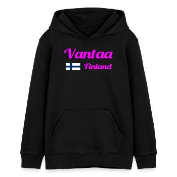 Vantaa Finnland Drucken - Teenager Organic Hoodie Mini Cruiser von Stanley/Stella - Schwarz - Vorne - AI Model Teenager Male light (155cm)