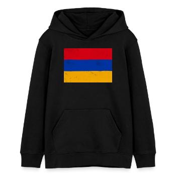 Flagge Armeniens – Symbol der Identität und des Nationalstolzes - Teenager Organic Hoodie Mini Cruiser von Stanley/Stella - Schwarz - Vorne - AI Model Teenager Male light (155cm)